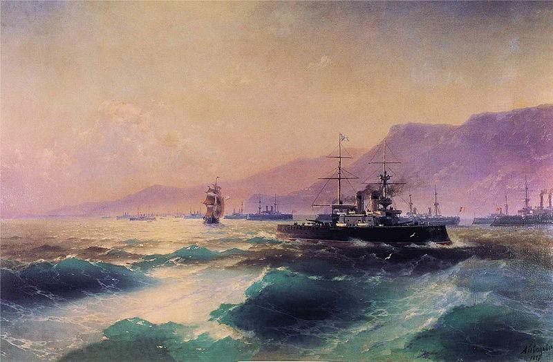 Ivan Aivazovsky Gunboat off Crete Spain oil painting art